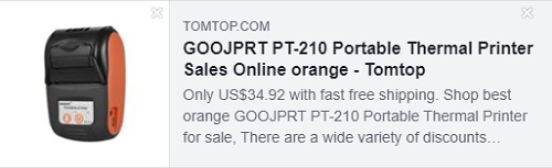 GOOJPRT PT-210 휴대용 감열 식 프린터 가격 : $ 24.69