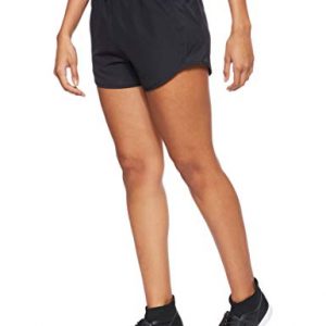 Under Armour Womens Fly By Running Shorts, Black (002)/Reflective, Small