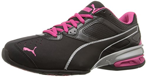 PUMA Womens Tazon 6 WNs fm Cross-Trainer Shoe, Black Silver/Beetroot Purple, 8.5 M US